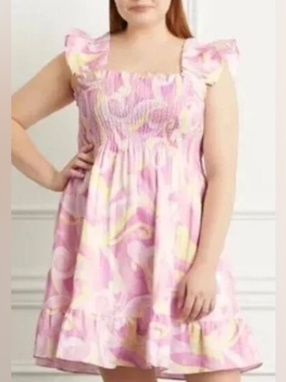 Hill House Home Pink & Yellow Swirl Elizabeth Dress